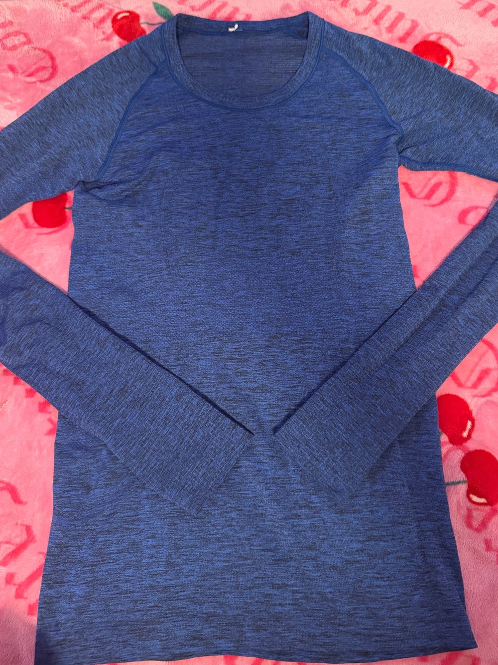 lululemon athletica Heathered Navy Long-Sleeve Crew Top